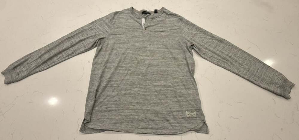 Scotch & Soda Island Getaway Long Sleeve Henley Size XXL Grey